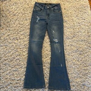 Blue Distressed Women's Jeans